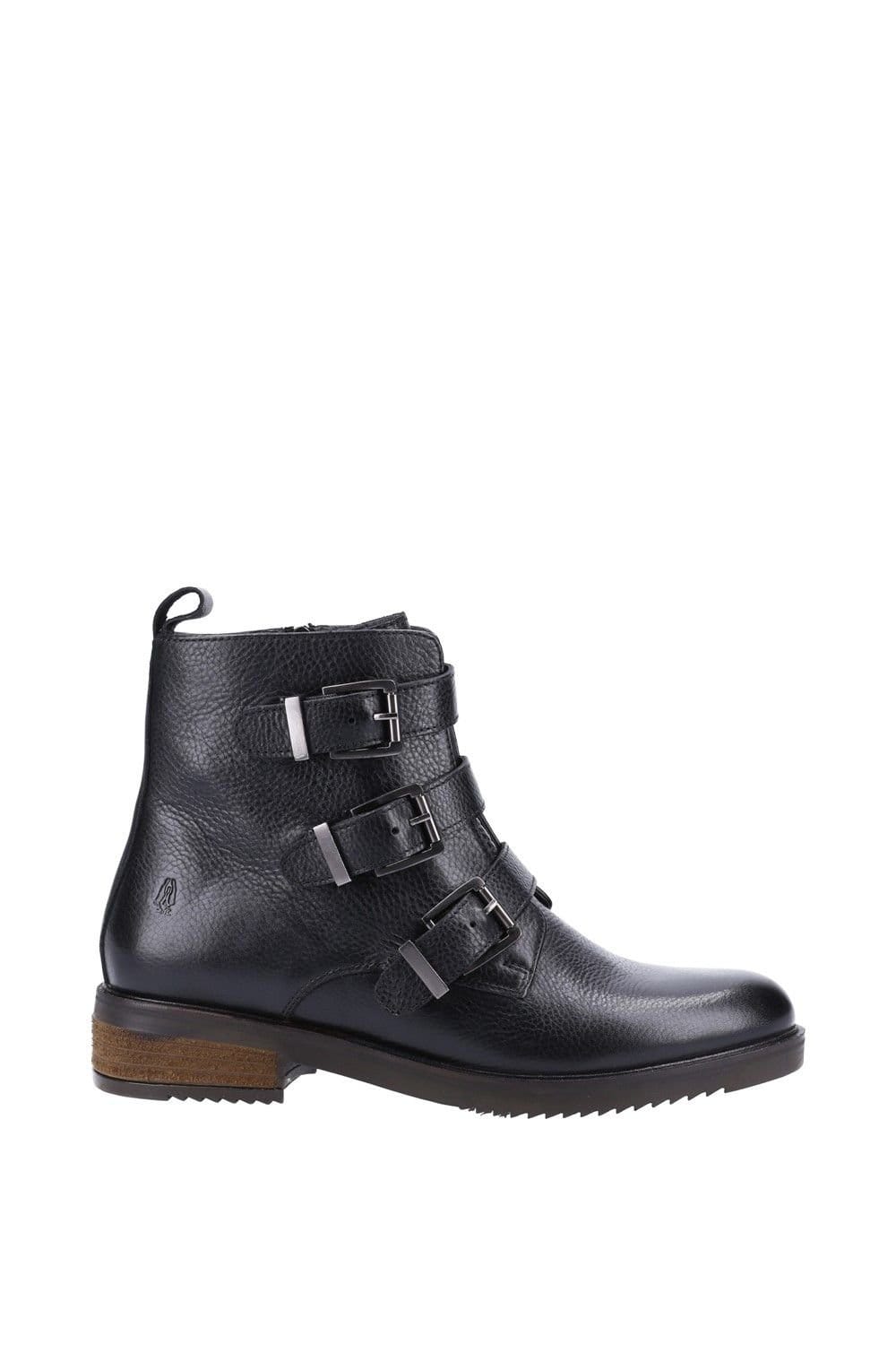 Hush Puppies Hush Puppies Women's 'Pria' Leather Ankle Boots in Black - 4