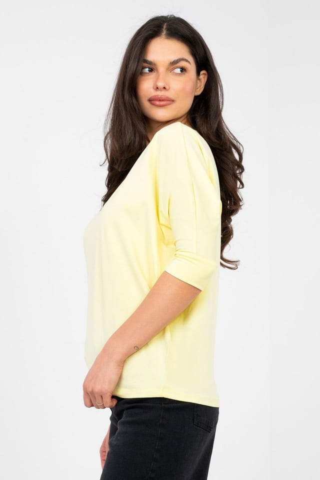 Love Lace Love Lace Women's Universal Everyday Cotton Elastane Blouse in Yellow - 2