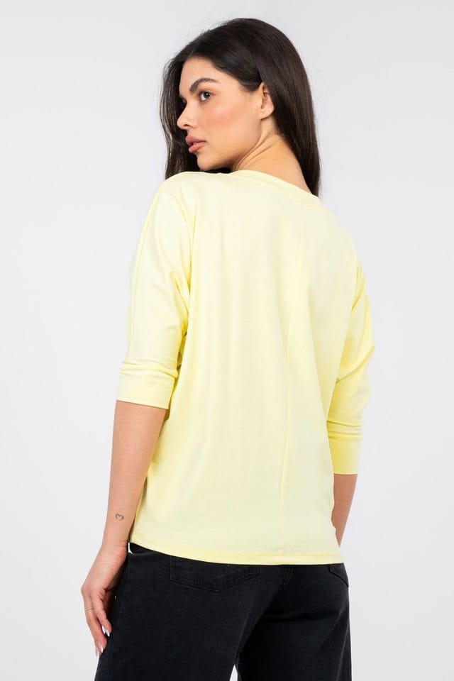 Love Lace Love Lace Women's Universal Everyday Cotton Elastane Blouse in Yellow - 3