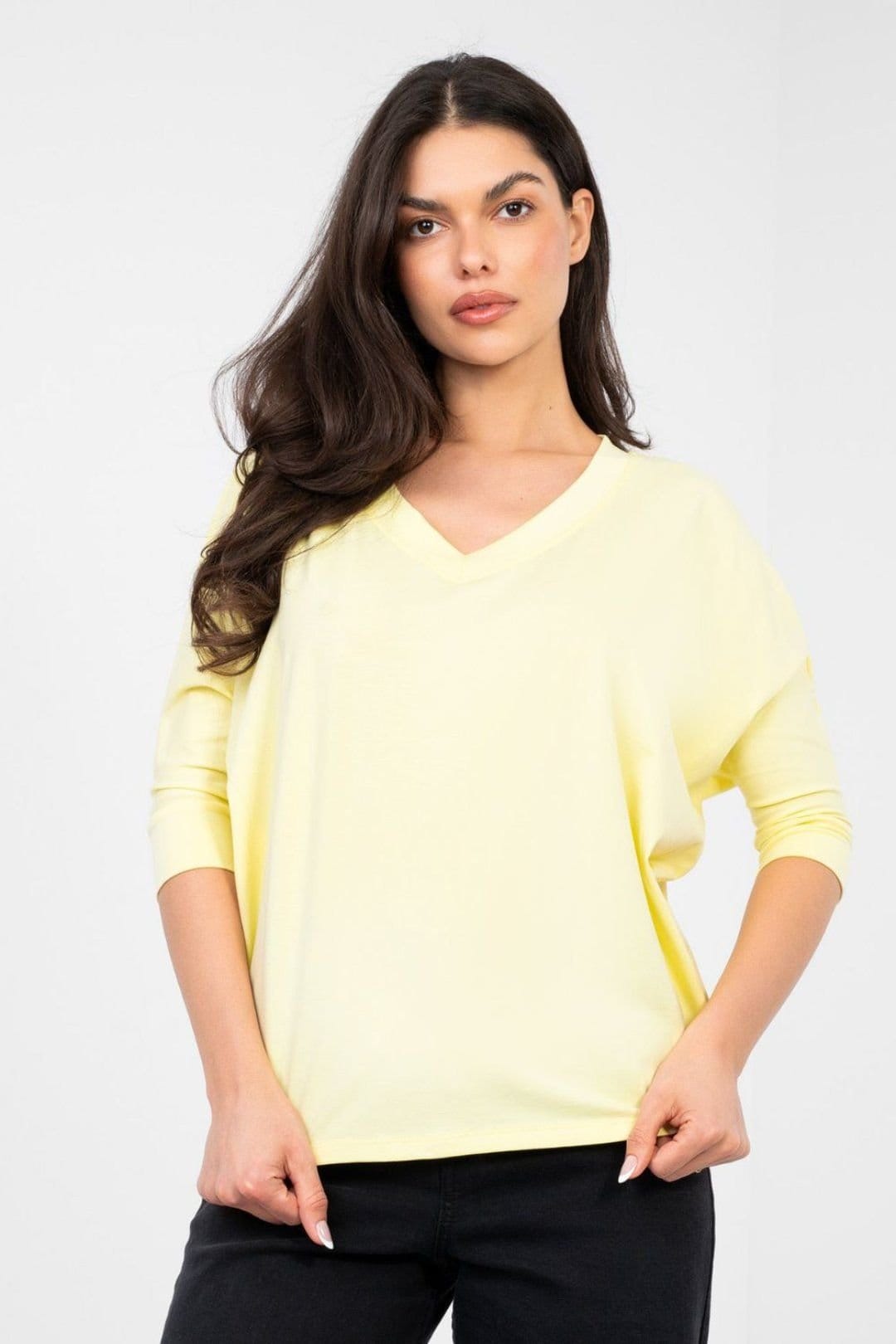 Love Lace Love Lace Women's Universal Everyday Cotton Elastane Blouse in Yellow - 4