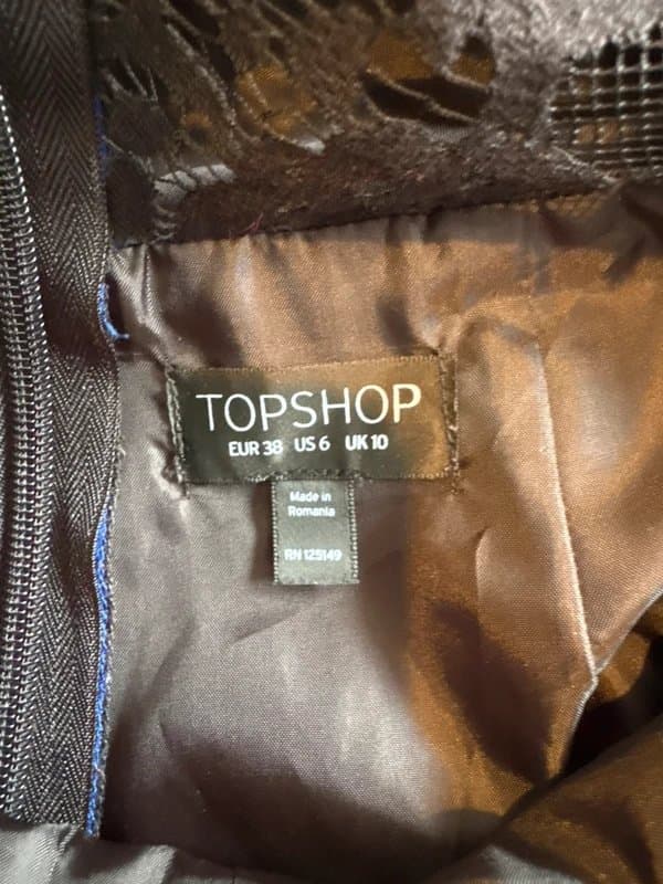 Topshop Vintage Topshop Cobalt Blue Playsuit UK 10 Sleeveless Open Back Romper