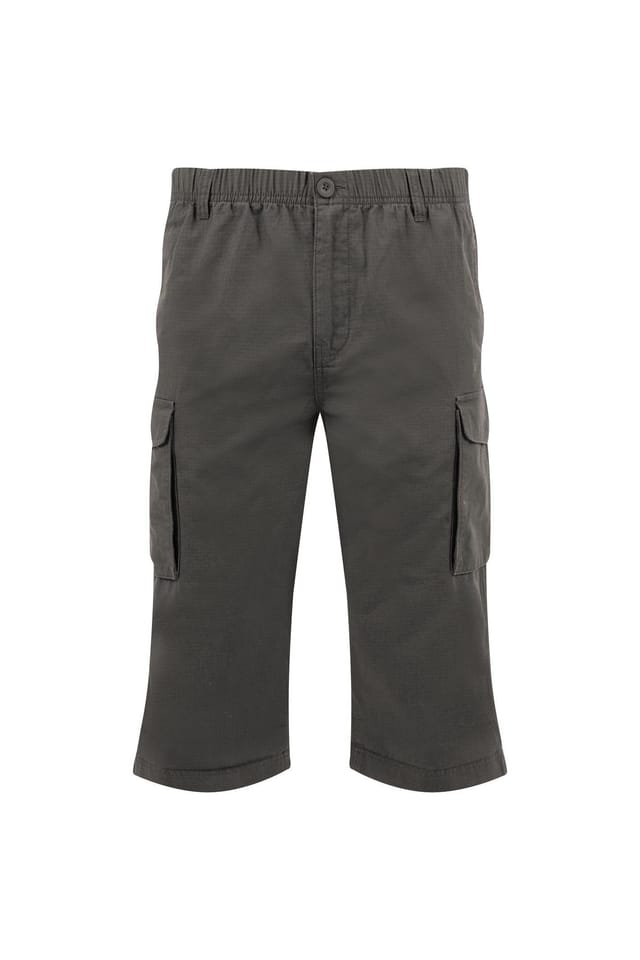 Weird Fish Weird Fish Men's Summersville 3/4 Length Ripstop Cargo Shorts in Dark Grey - 2