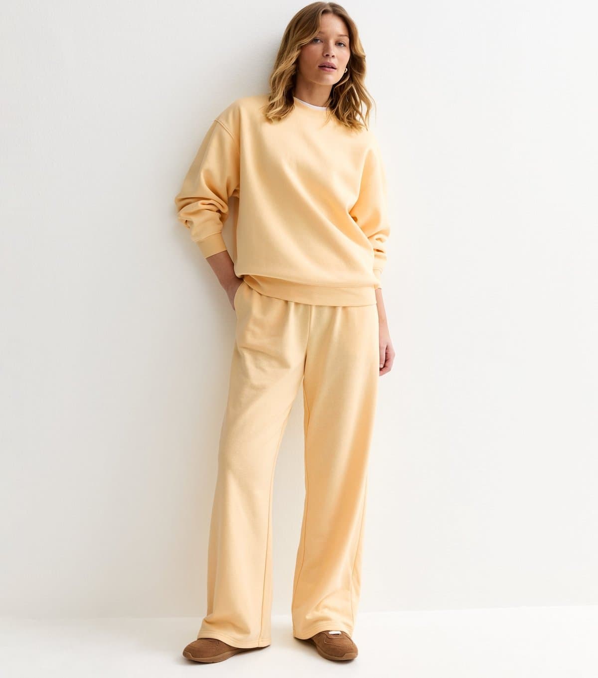 New Look Women's Light Yellow Wide Leg Joggers New Look