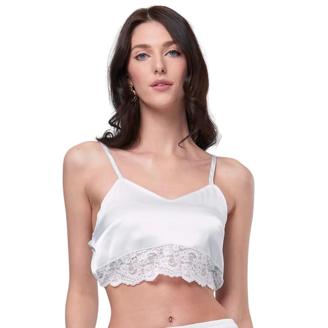 Zafur official Zafur official Women's Half Cami in Snow White - 3