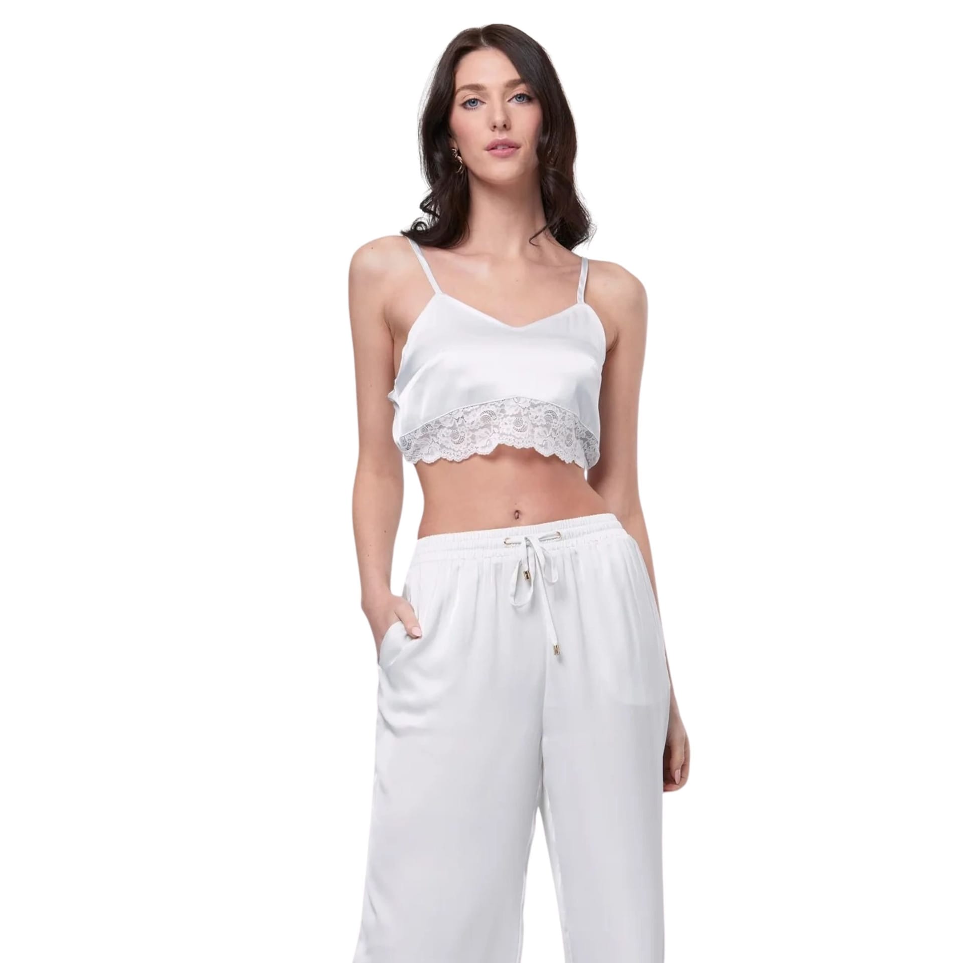 Zafur official Zafur official Women's Half Cami in Snow White - 4