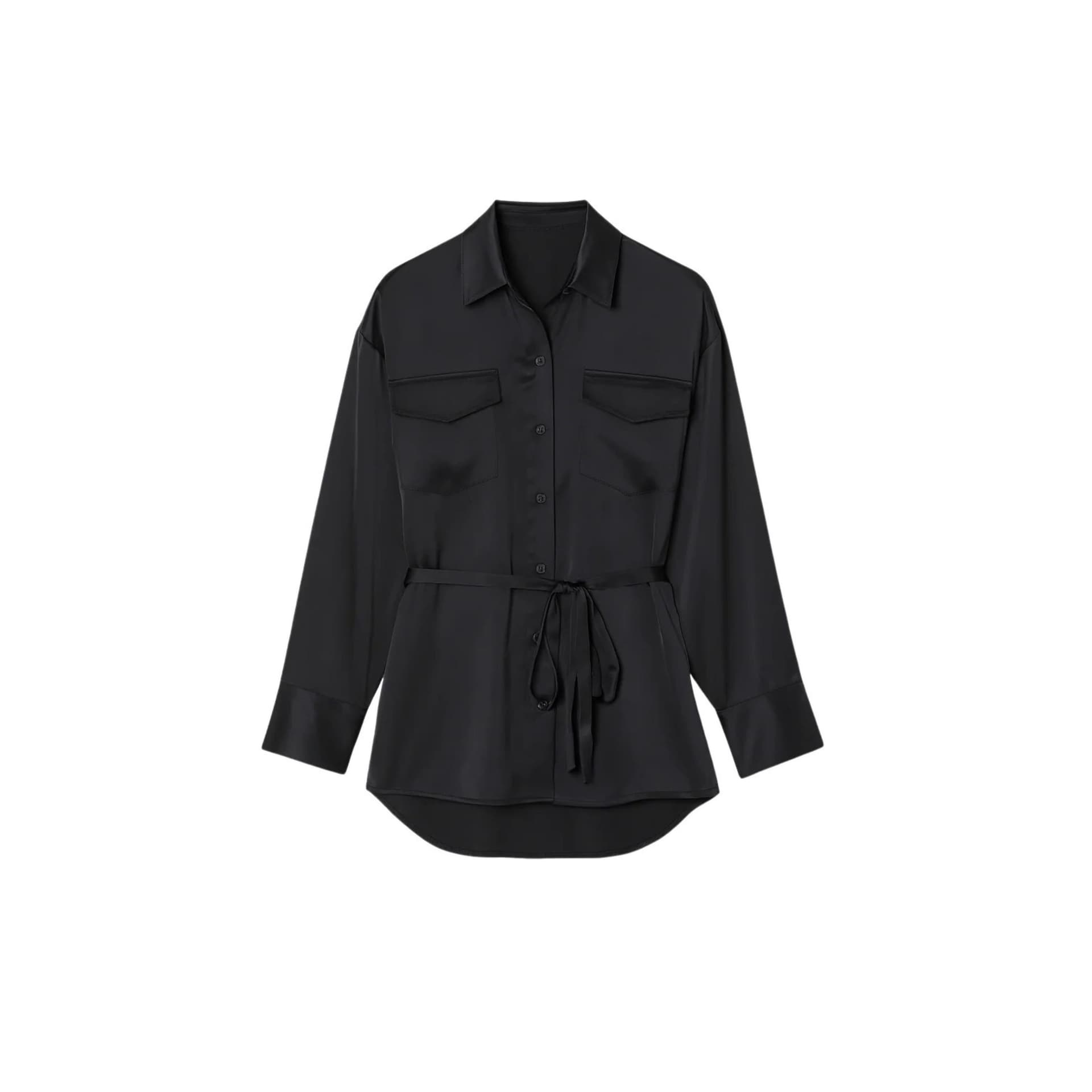 Zafur official Zafur official Women's Barron Blouse in Caviar
