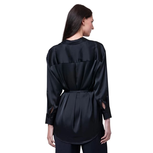 Zafur official Zafur official Women's Barron Blouse in Caviar - 3