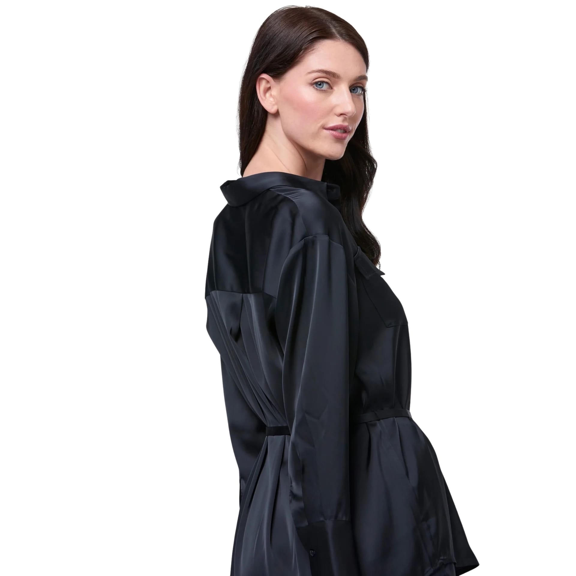 Zafur official Zafur official Women's Barron Blouse in Caviar - 4
