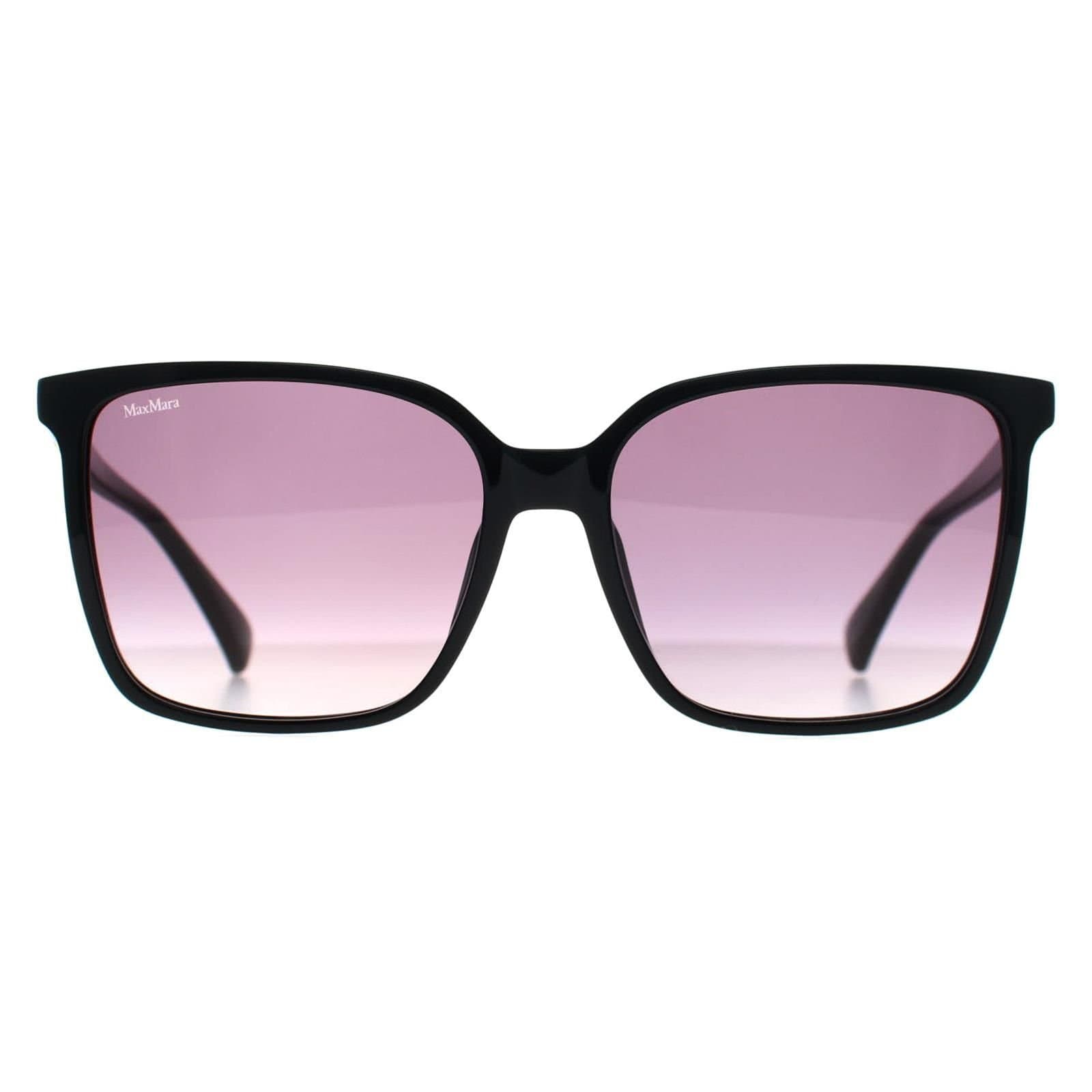 Max Mara Max Mara Women's Square Shiny Black Smoke Grey Gradient MM0046 Emme11