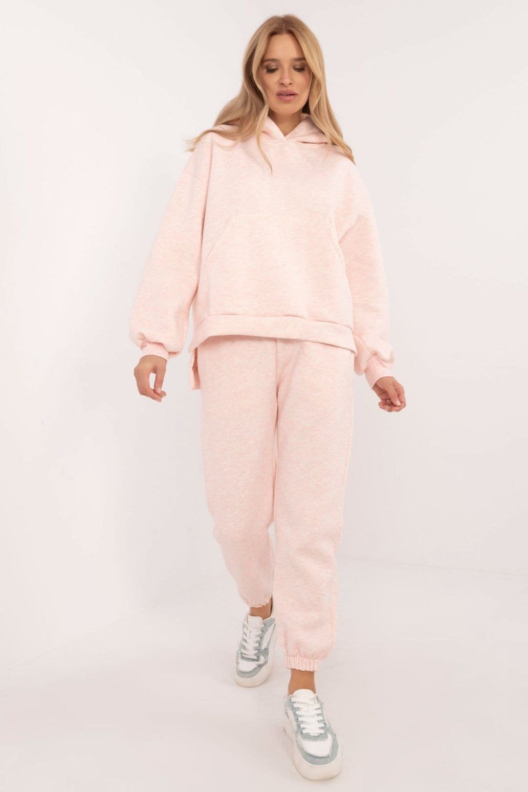 Love Lace Pink Warm Hooded Sweatshirt & Jogger Set