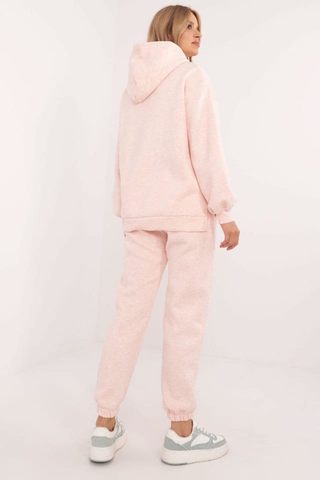 Love Lace Love Lace Women's Warm Hooded Sweatshirt & Jogger Set in Pink - 3