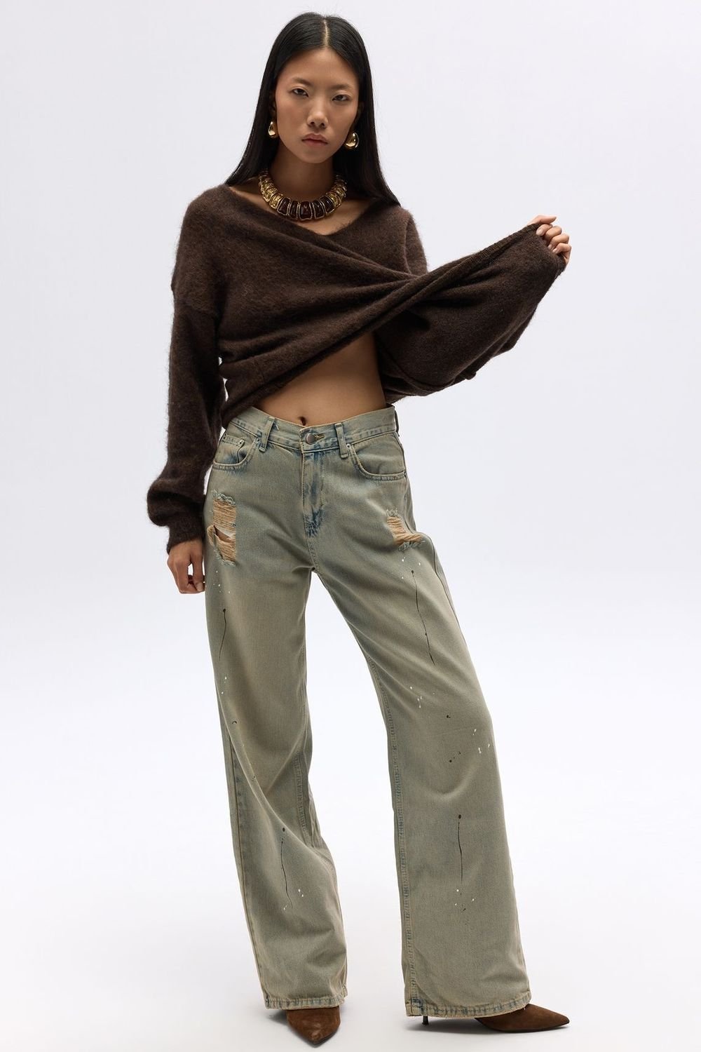 MAI STUDIOS CO. MAI STUDIOS CO. Women's Touch Jean in Pale Green - 3