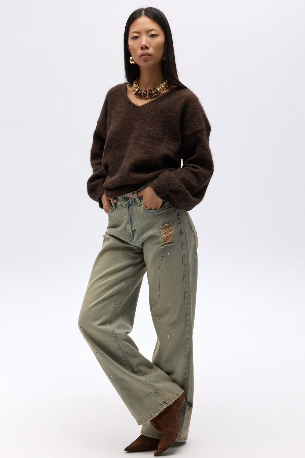 MAI STUDIOS CO. MAI STUDIOS CO. Women's Touch Jean in Pale Green - 4