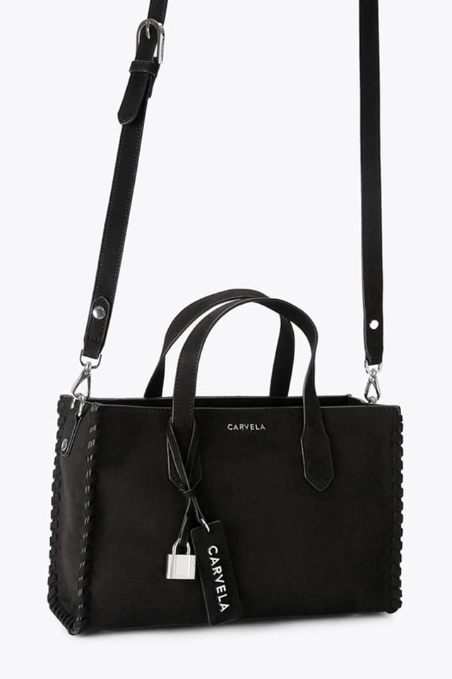 Carvela Carvela Women's 'Juno Whipstitch Mini' Suedette Bag in Black - 2