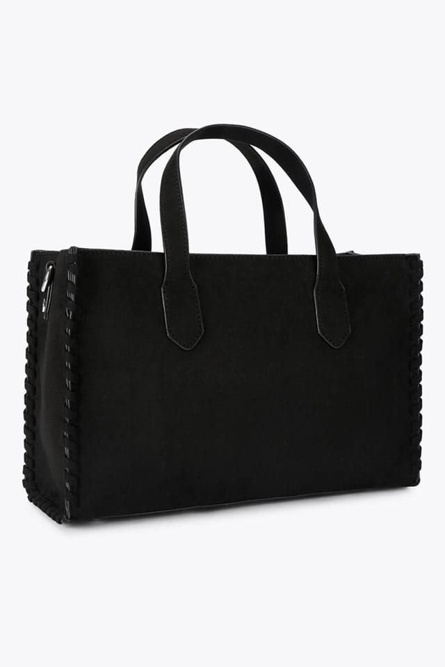 Carvela Carvela Women's 'Juno Whipstitch Mini' Suedette Bag in Black - 3