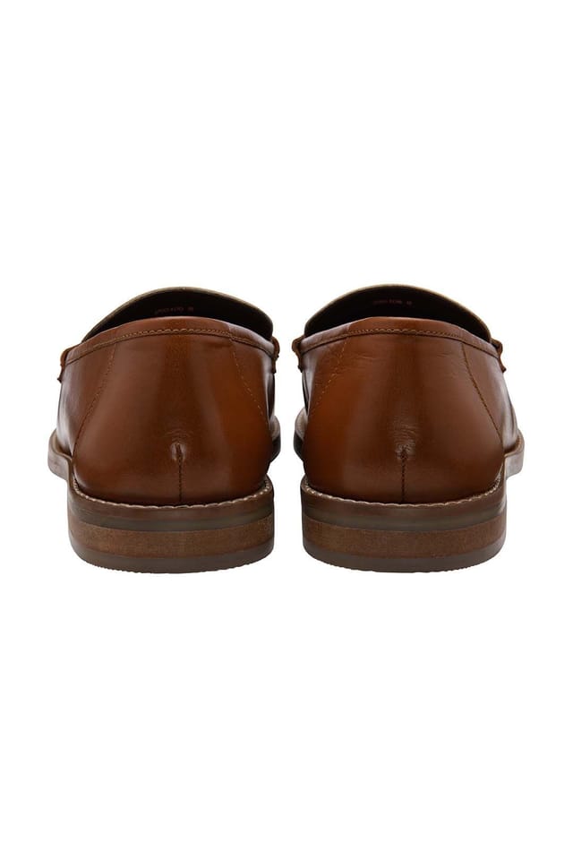 Frank Wright Frank Wright Men's Leather 'Bremner' Penny Loafers in Tan - 3
