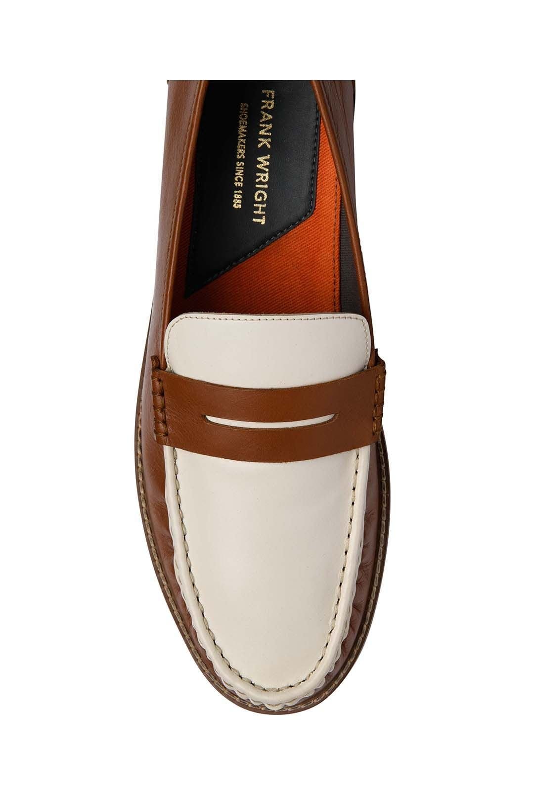 Frank Wright Frank Wright Men's Leather 'Bremner' Penny Loafers in Tan - 4