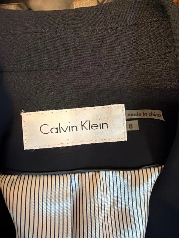 Calvin Klein Navy Blazer with Silver Lining