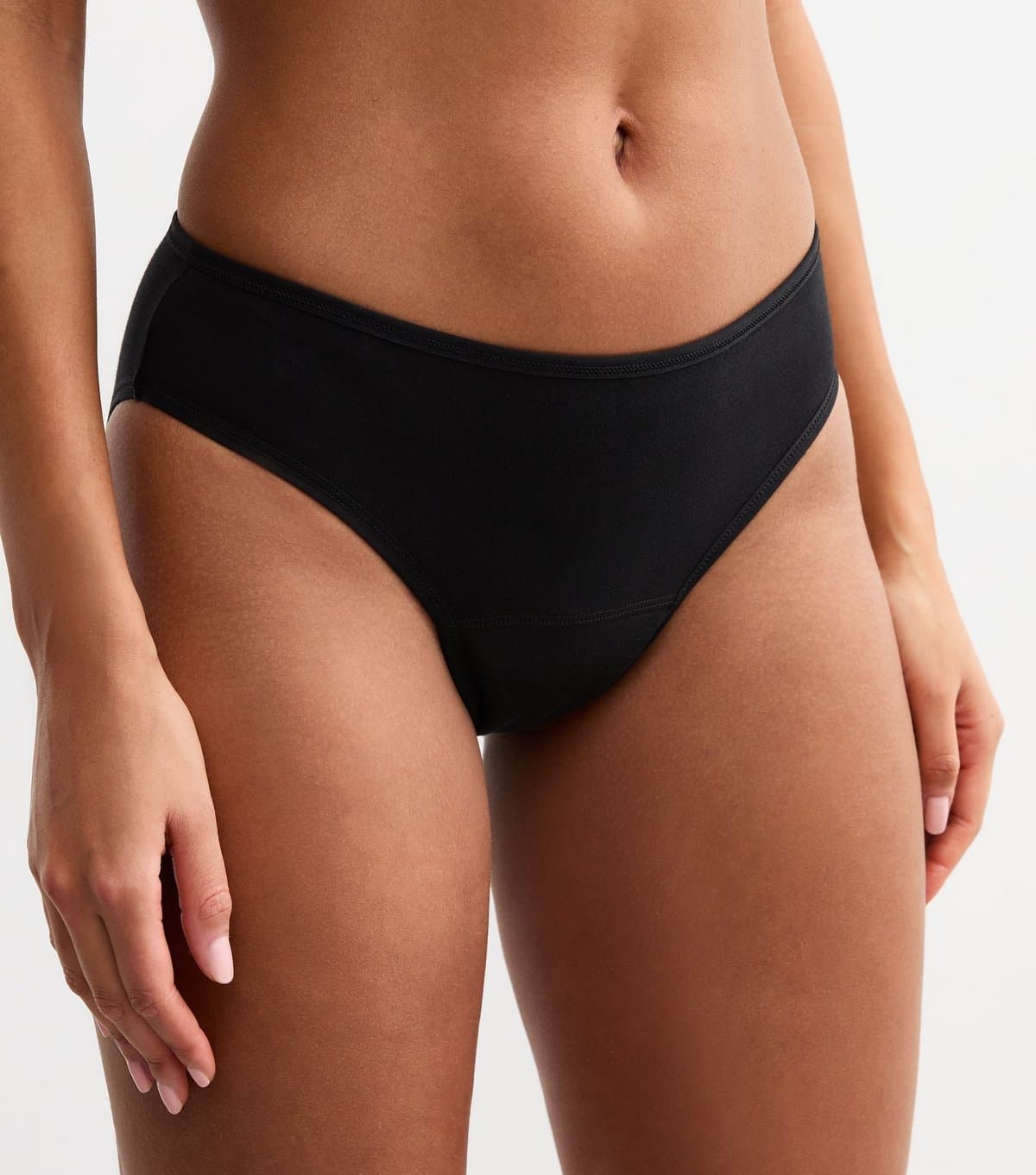 New Look Women's Black Medium Flow Period Brazilian Briefs New Look