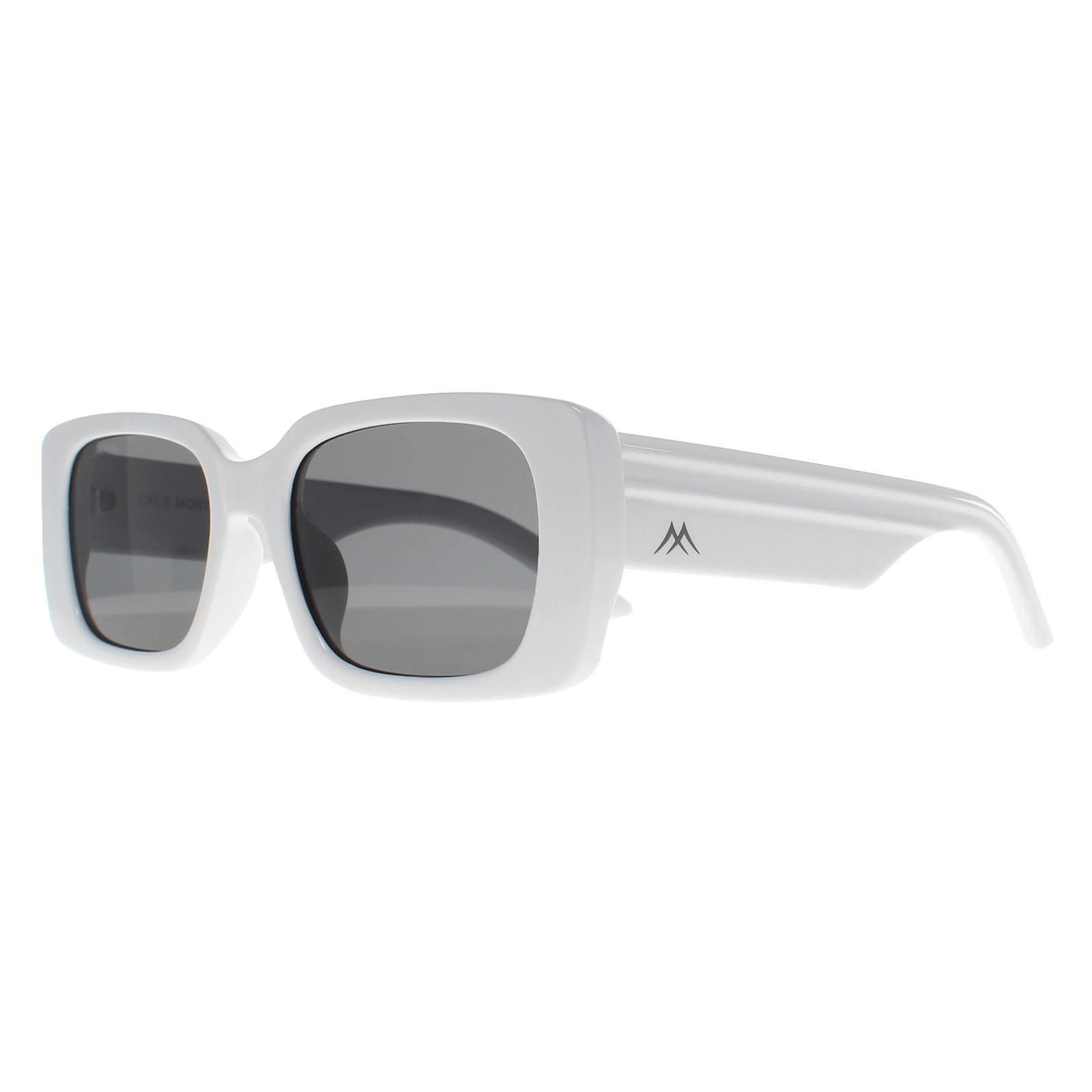 montana montana Women's Rectangle Shiny White Smoke Polarized MP194 - 2