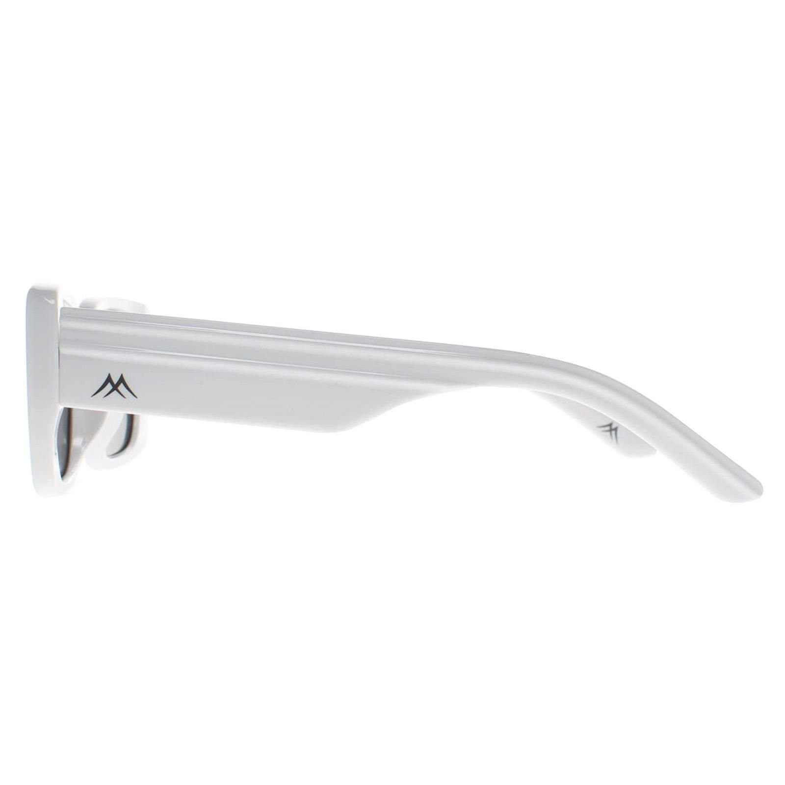 montana montana Women's Rectangle Shiny White Smoke Polarized MP194 - 3