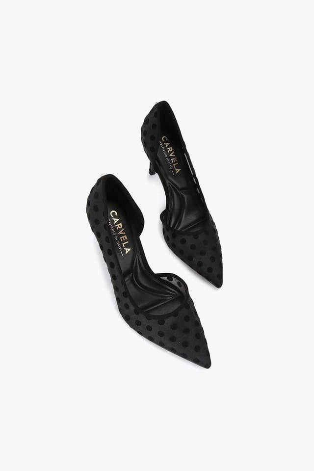 Carvela Carvela Women's 'Positano D Orsay Polka' Fabric Heels in Black - 2