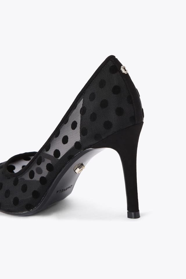 Carvela Carvela Women's 'Positano D Orsay Polka' Fabric Heels in Black - 3