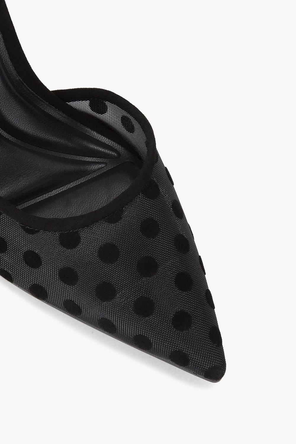Carvela Carvela Women's 'Positano D Orsay Polka' Fabric Heels in Black - 4