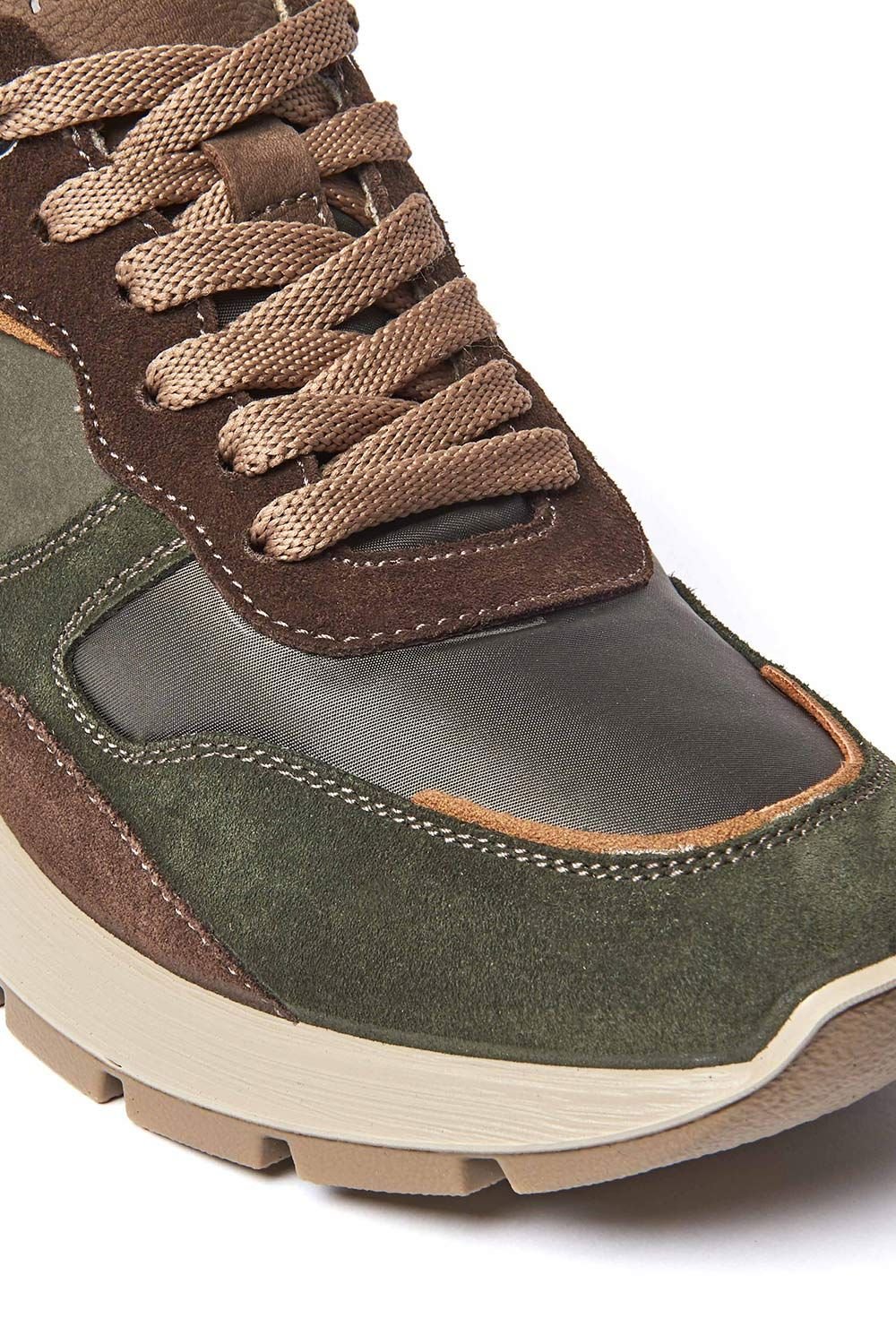 Moshulu Moshulu Women's 'Teresa' Lace Up Mesh Panel Trainers in Olive - 4