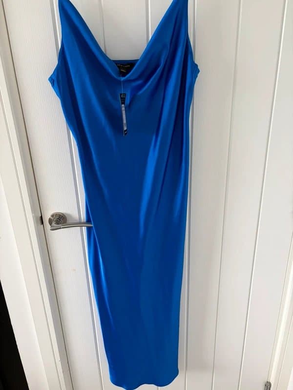 New Look New Look Cobalt Blue Silk Dress