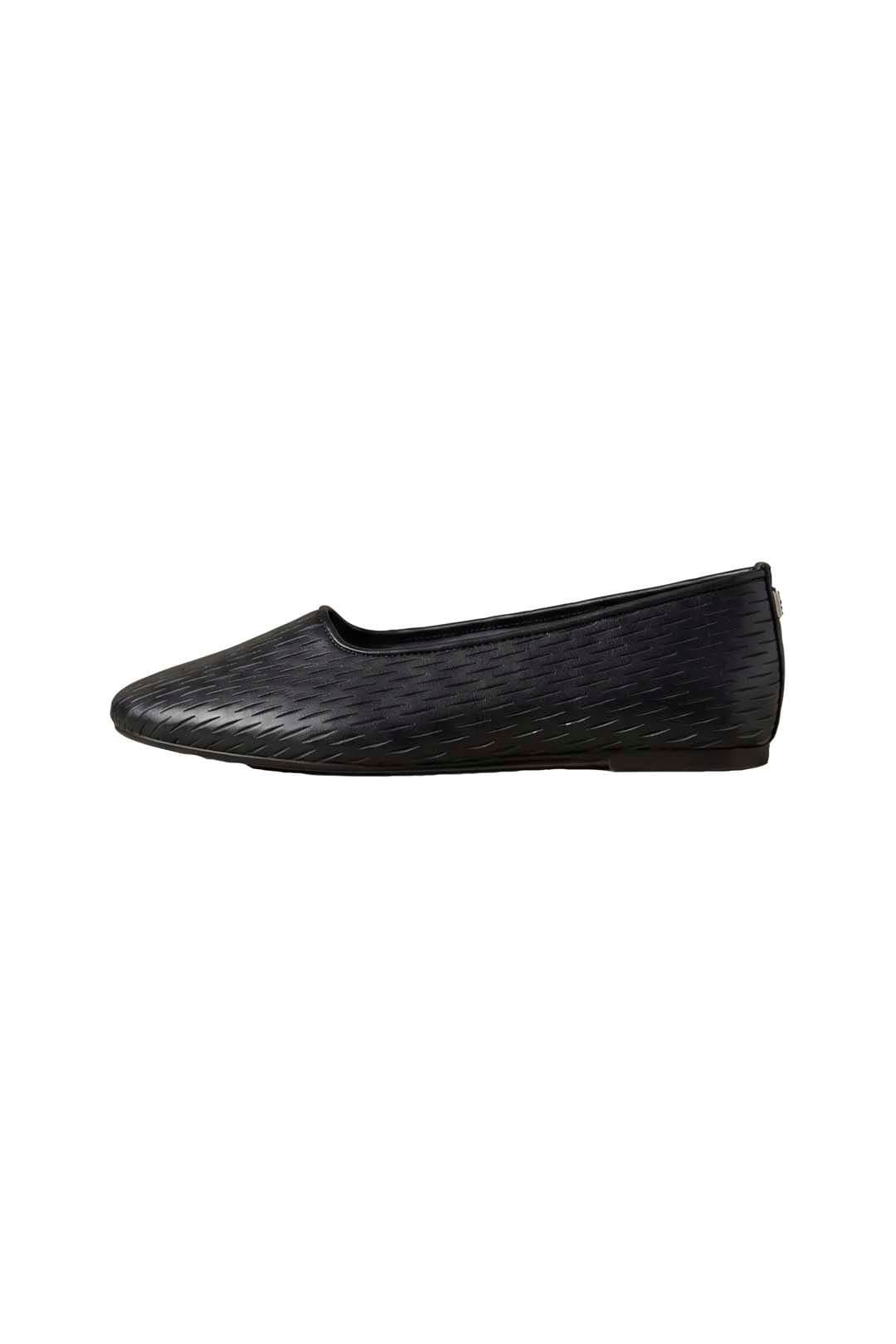 Calvin Klein Calvin Klein Black Leather Ballerina Flats