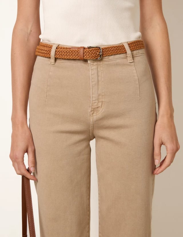 Blue Vanilla Belted Wide Leg Jeans - 3
