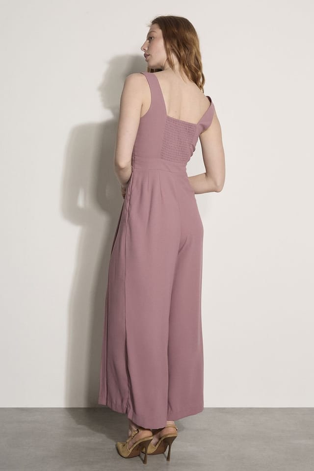 Apricot Apricot Women's Crepe Wide-Leg Jumpsuit in Lilac - 3