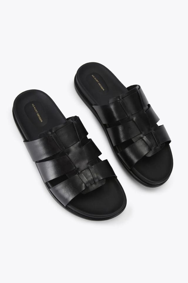 KG Kurt Geiger KG Kurt Geiger Men's 'Naples' Leather Sandals in Black - 2