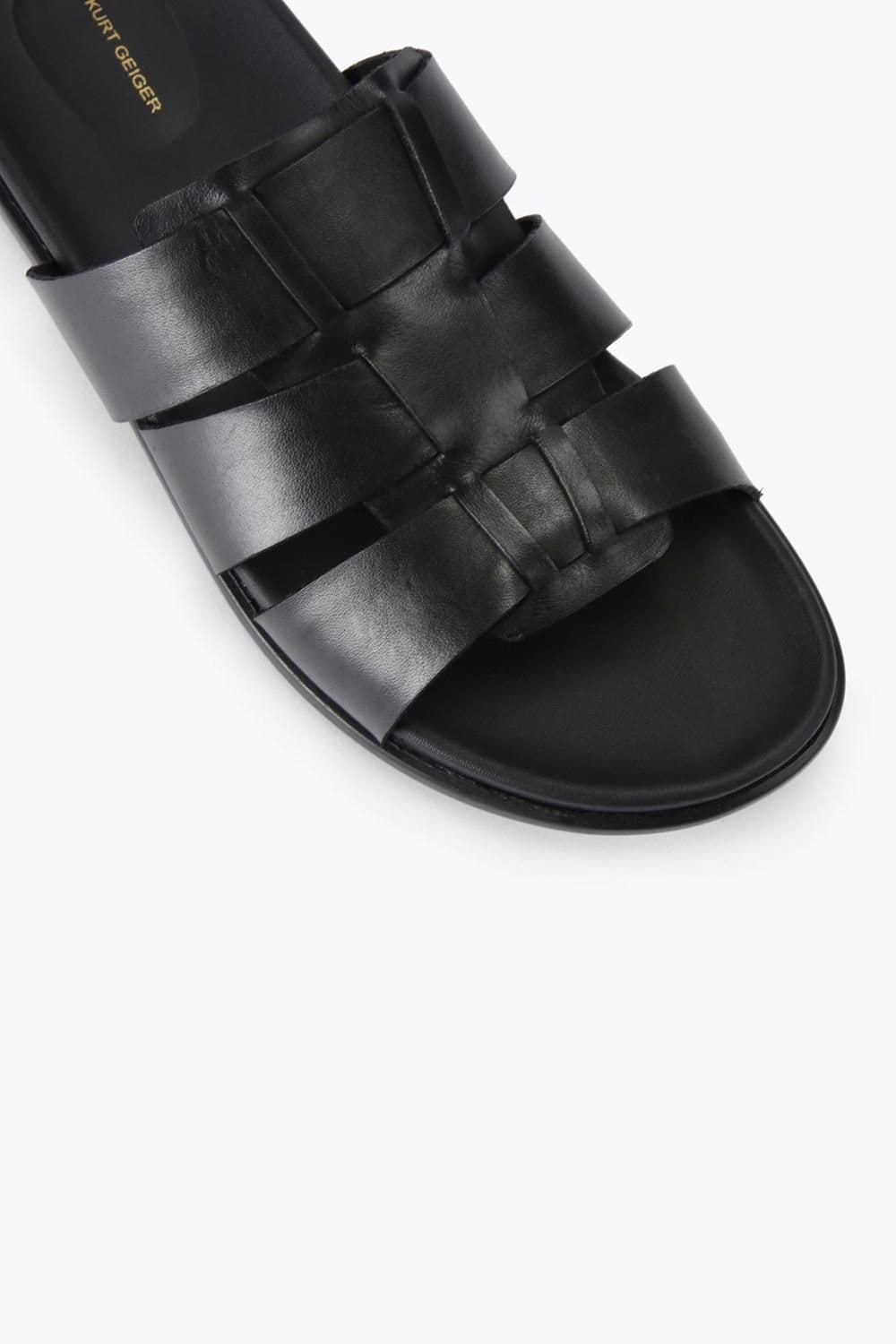 KG Kurt Geiger KG Kurt Geiger Men's 'Naples' Leather Sandals in Black - 4