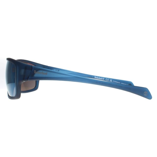 Timberland Timberland Men's Wrap Matte Blue Smoke Polarized TB00017 Sunglasses - 3