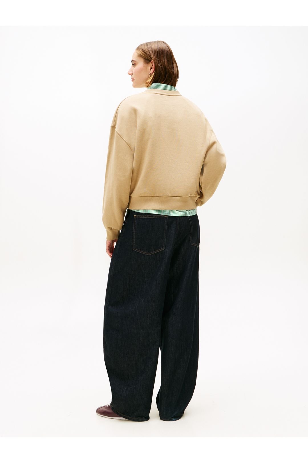 Tommy Hilfiger Tommy Hilfiger Women's Corp Logo Modern Sweatshirt Taupe - 4