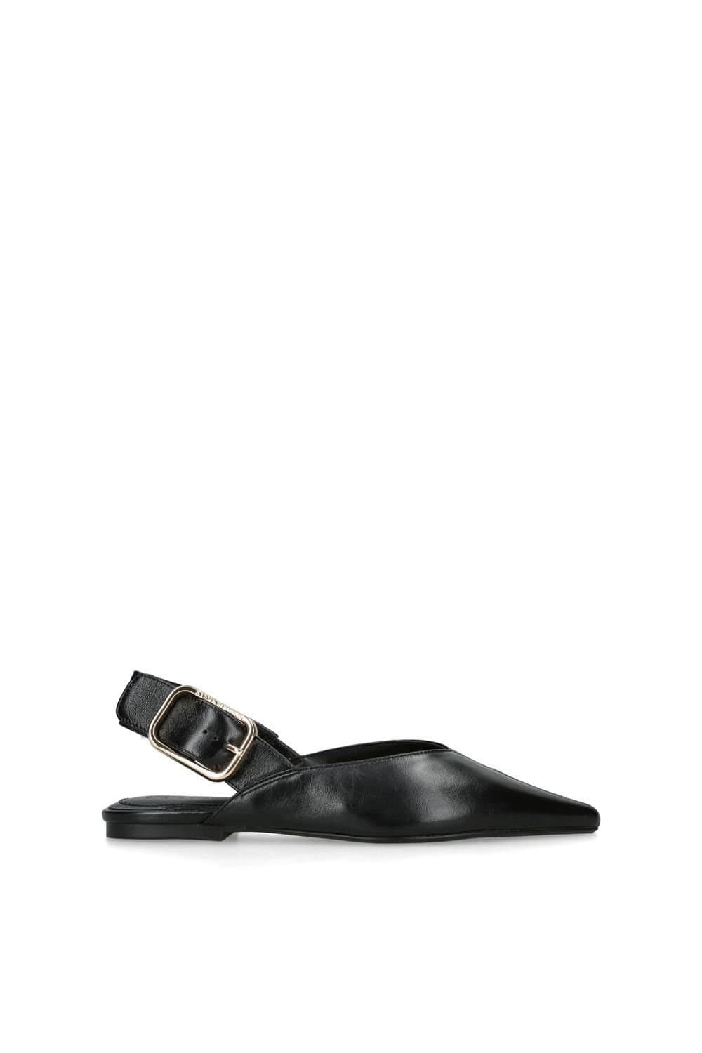 Steve Madden Steve Madden Black Leather Flats in Black