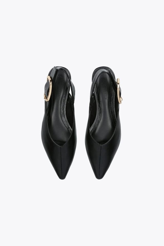 Steve Madden STEVE MADDEN Women's 'Shay Black' Leather Flats in Black - 2