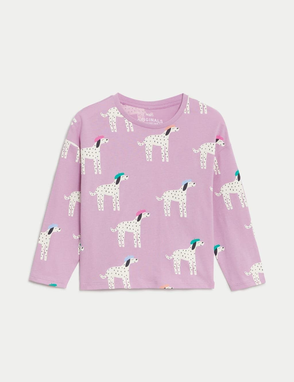 Marks & Spencer M&S Pure Cotton Dalmatian Print Top Pink