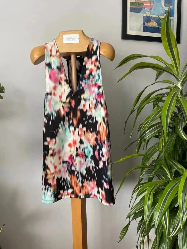 Bershka Multi-Colour Floral Print Crop Top