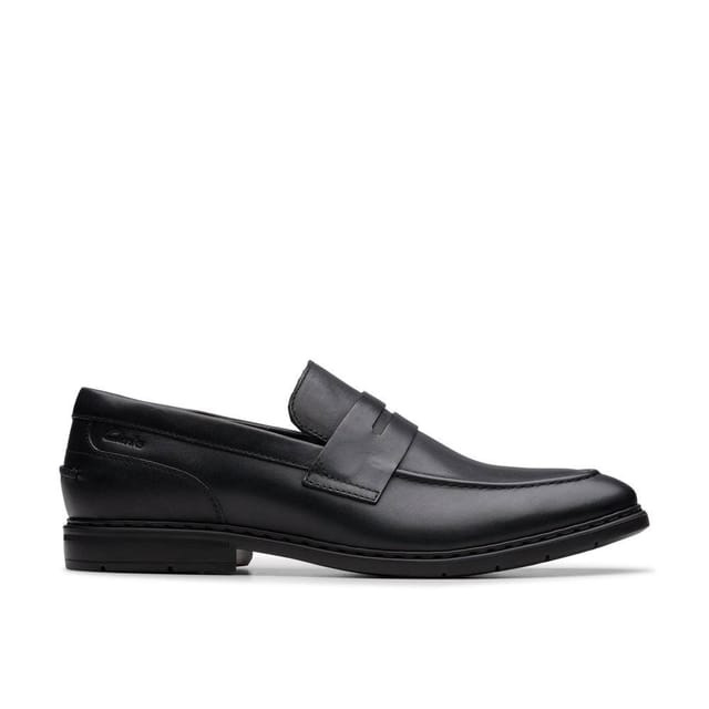 Clarks Clarks Men's Banbury Lo Black Leather Slip Ons - 3