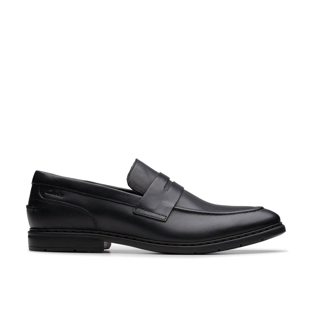 Clarks Clarks Men's Banbury Lo Black Leather Slip Ons - 4