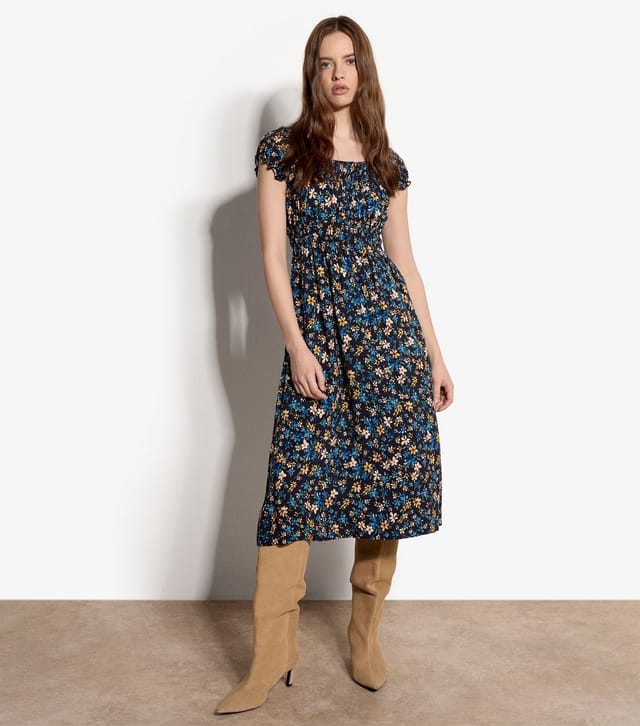 Apricot Women's Blue Ditsy Print Midi Dress Apricot New Look - 2