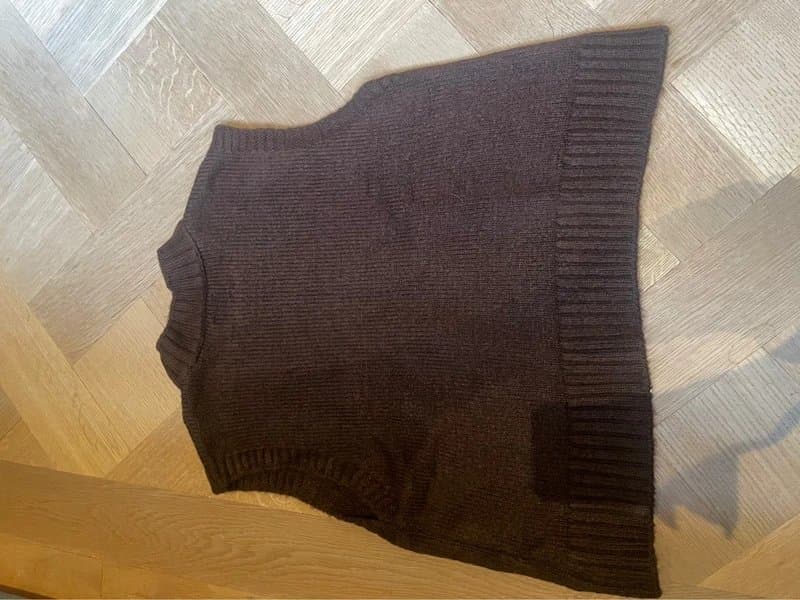 ASOS Asos fluffy brown knit sleeveless