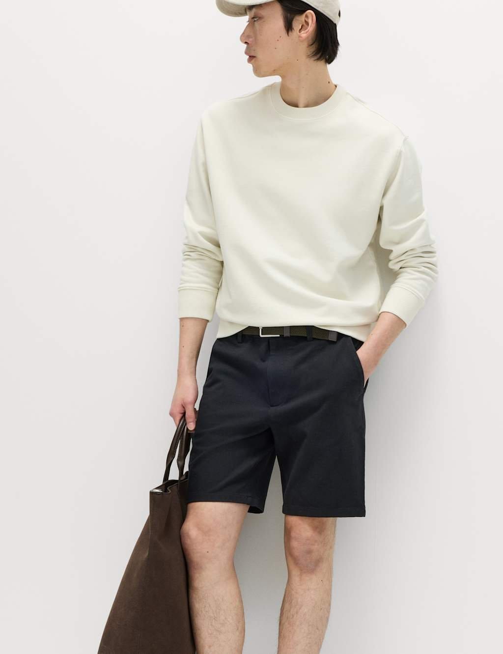 Marks & Spencer M&S Ultimate Stretch Chino Shorts Black - 1