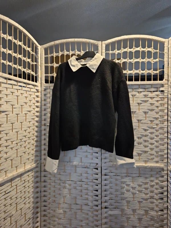 New Look New Look Mock 2-in-1 shirt & Jumper look size Medium