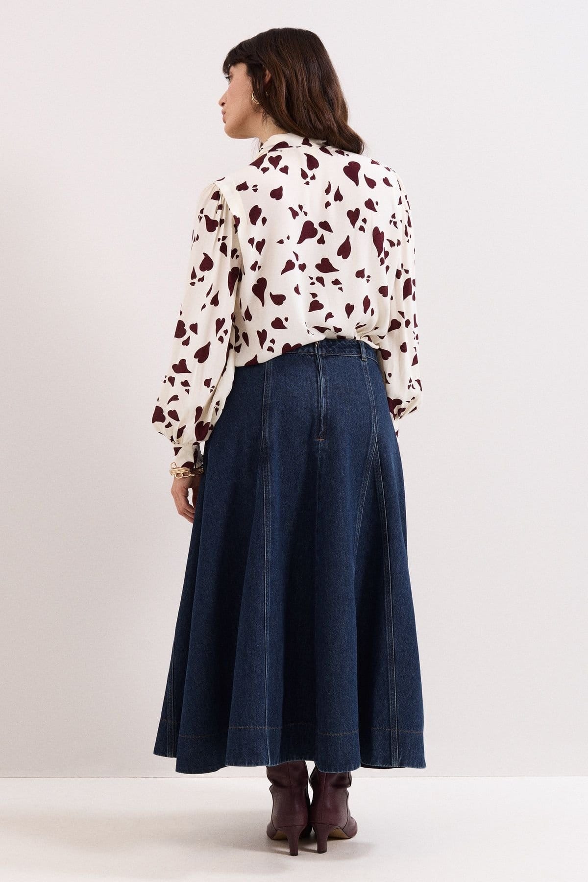 Phase Eight Phase Eight Women's Thea Denim Skirt in Dark Indigo - 4