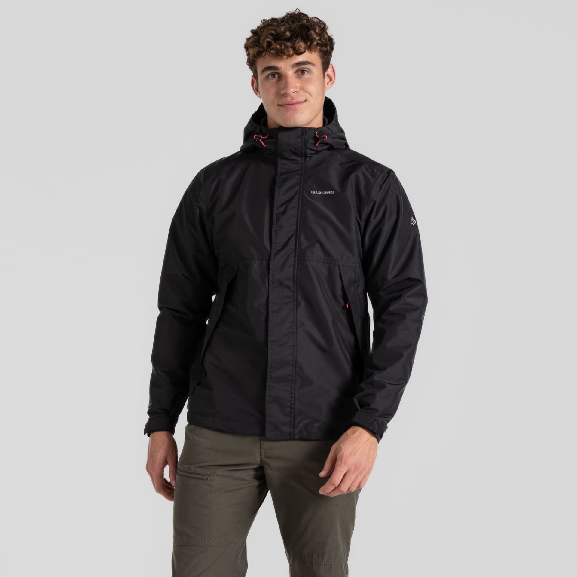 Craghoppers Craghoppers Men's Ossus Lightweight Waterproof Shell Jacket in Jet Black