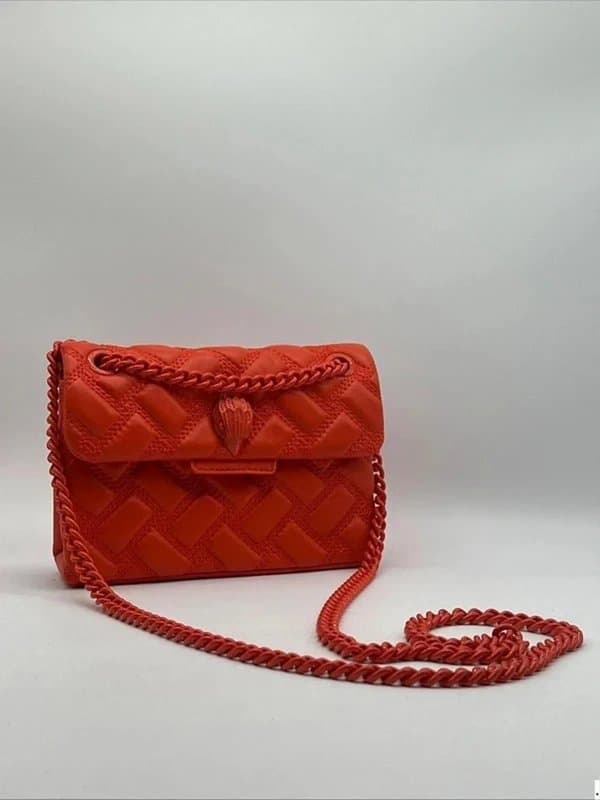 Kurt Geiger Kurt Geiger Kensington Bag drench Leather Quilted Orange Crossbody New RRP £219